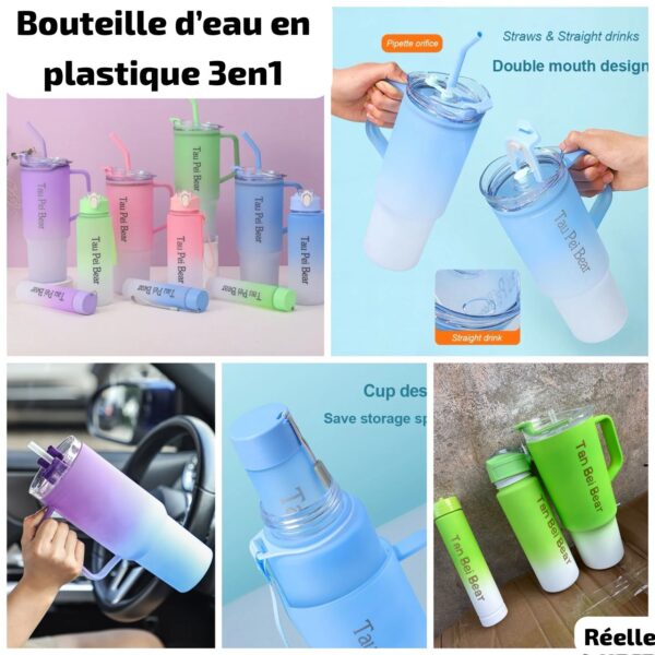 Gourde à manche 3 en 1